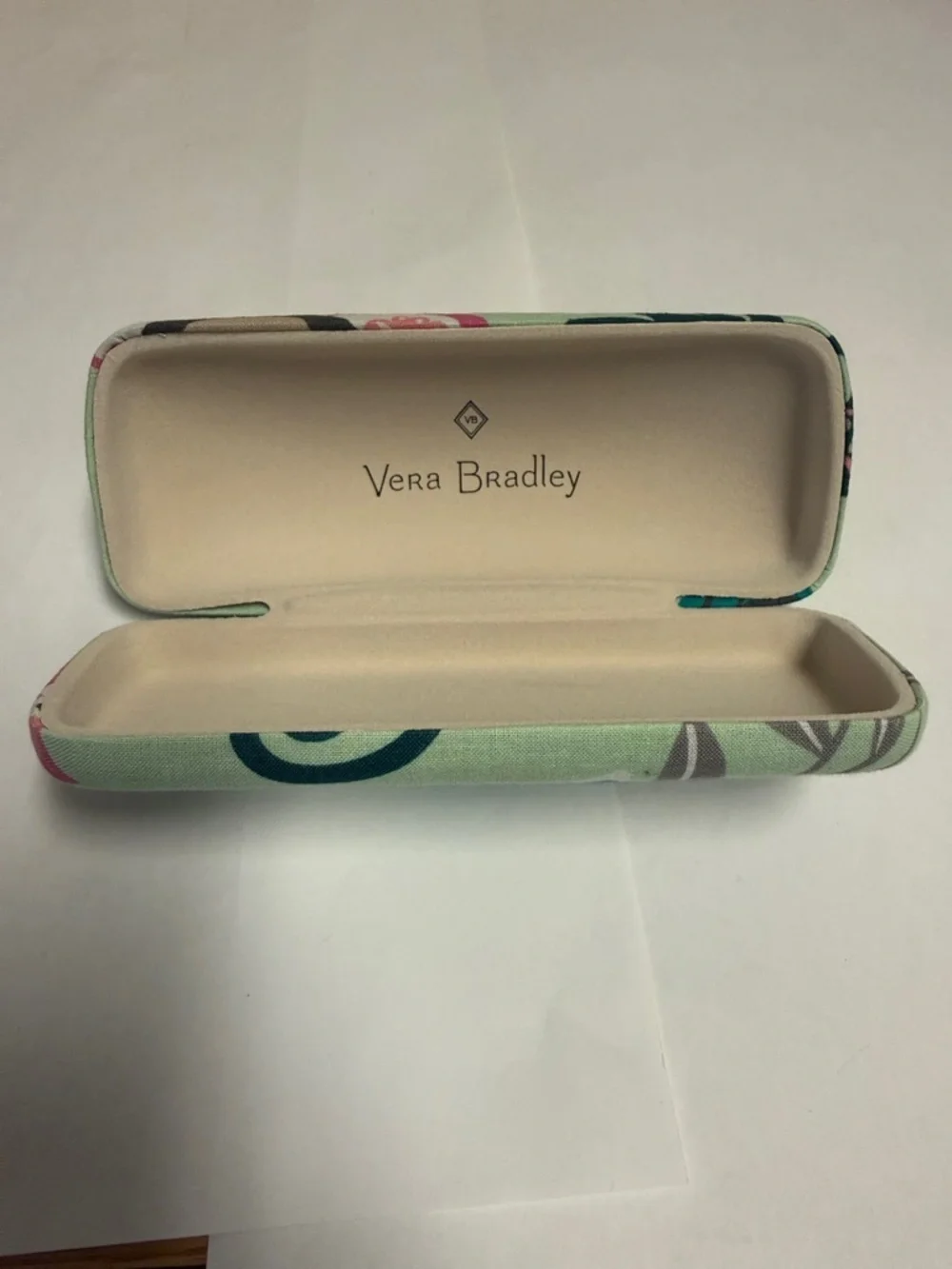 NWOT Retired Mint Flowers Vera Bradley Floral Print Eyeglass Optical Case